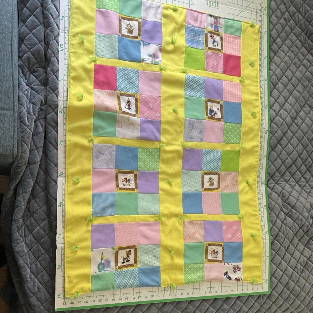 Quilt Patchwork Pinocchio Characters Handmade Baby 36